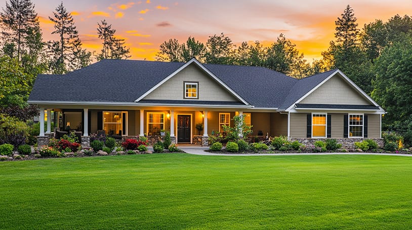 newly built custom home